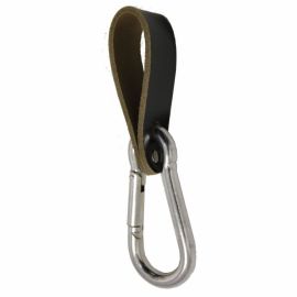 Karabiner mit Lederschlaufe
