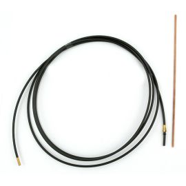 PA - Seele anthrazit  für Draht ø 0,8 - 1,0 mm  kompl. 3,4 m, ID 1,5 x 4,0 AD
