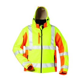 Warnschutz-Softshell-Jacke, gelb/orange