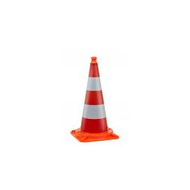 Verkehrsleitkegel, rot/weiß, 50 cm, tagesleuchtend