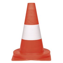 Verkehrsleitkegel, rot/weiß, 30 cm, tagesleuchtend