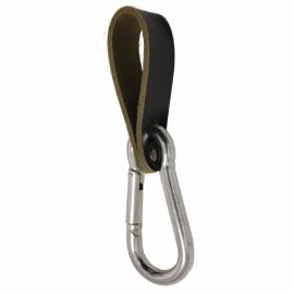 Karabiner mit Lederschlaufe