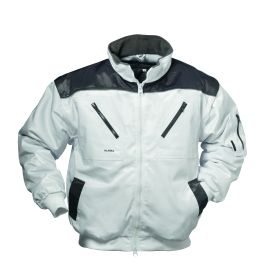 Pilotenjacke, weiß/grau