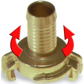 Geka - Schlauchstück, Messing, drehbar, 1/2