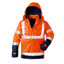 Warnschutz-Parka, 2 in 1 mit Kapuze, orange