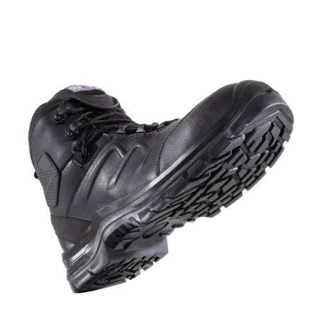 S3 Sicherheitsschuh Ergo Bau von SANTOS in Schwarz mit rutschfester Profilsohle – Ansicht von unten für Baustelle und Industrie - Ansicht unten