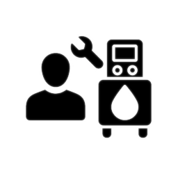 Vektorsymbol für anwenderfreundliche, leicht installierbare Wasserversorgungssysteme.