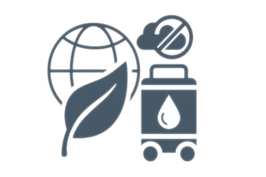 Vektorsymbol für mobile Wassersysteme, die schädliche Umweltauswirkungen deutlich verringern.