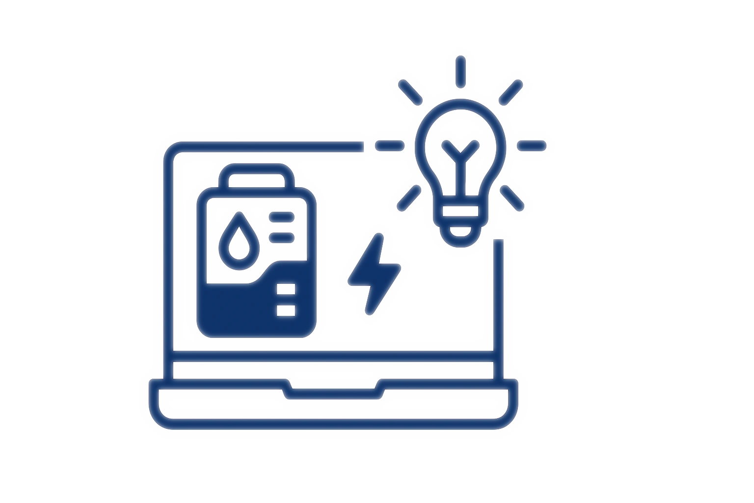 Vektorsymbol für innovative technische Lösungen im mobilen Wassermanagement.
