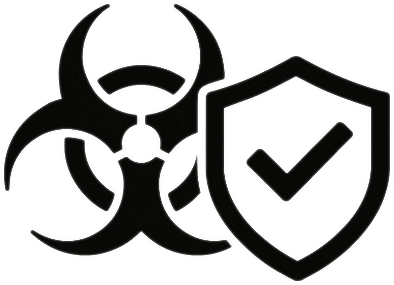Symbol für Sicherheit bei der Dekontamination