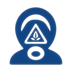 Symbol für Schutzmaßnahmen beim Arbeiten mit Asbest und Plattenbags