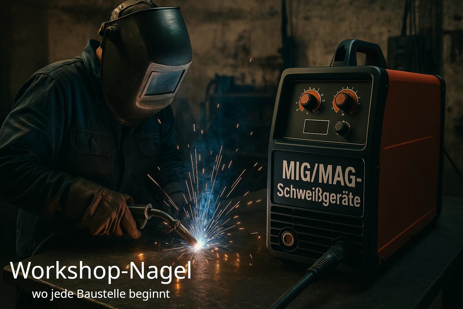 MIG-MAG Schweißgerät in Aktion: Schweißtechnik für Baustellen-Profis