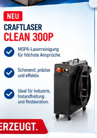 CRAFTLASER CLEAN 300P mobiles Laserreinigungsgerät