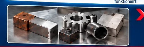 Verschiedene metallische Werkstücke für Praxistests